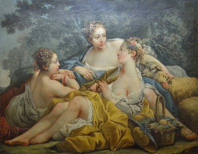 Nymphs Playing the Flute by François Boucher